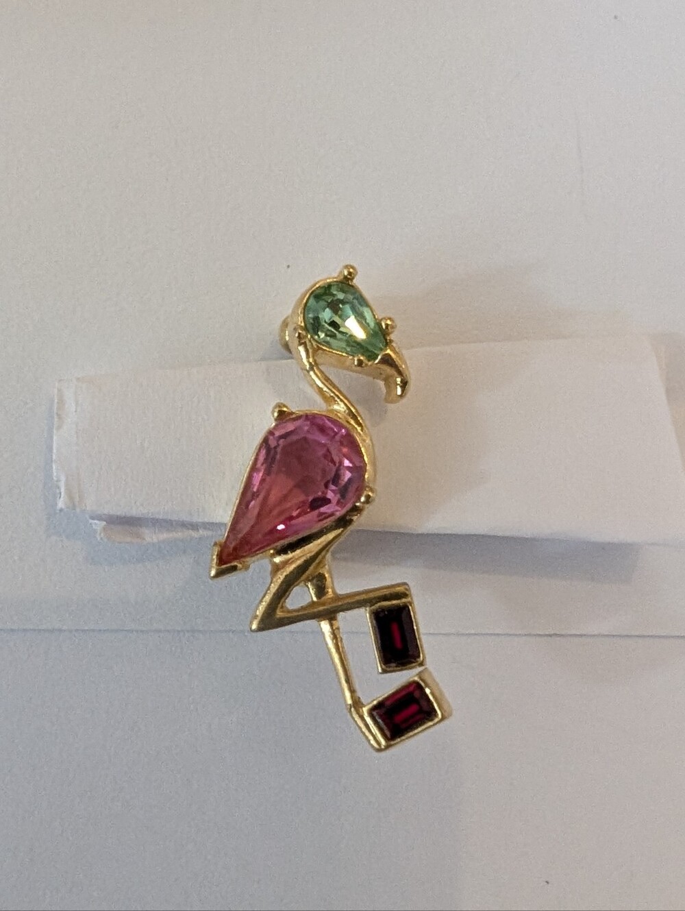 Vtg Signed Joan Rivers Classics Collection Gemstone Abstract Musical Note Brooch